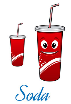 Cartoon cola or soda character