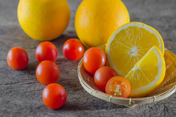 tomatoes  and orange