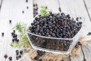 Fototapeta na wymiar Dried Juniper Berries