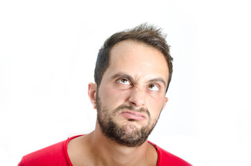 Fototapeta premium ragazzo annoiato che sbuffa