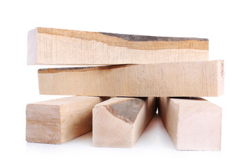 High quality firewood isolated on white