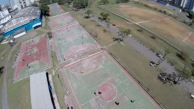 Aerial view from a Park in Sao Paulo, Brazil