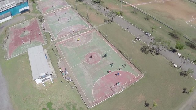 Aerial view from a Park in Sao Paulo, Brazil