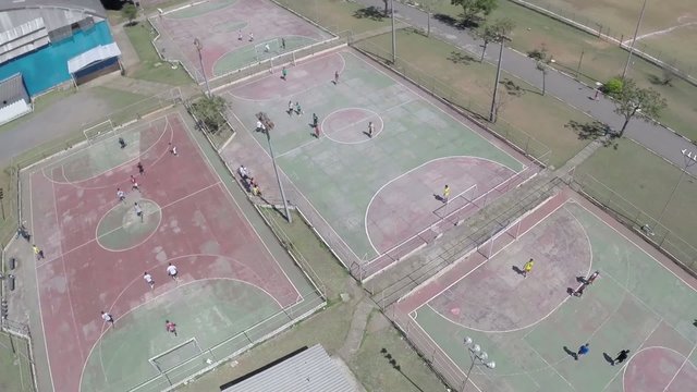 Aerial view from a Soccer Field in Sao Paulo, Brazil
