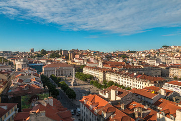 Fototapeta na wymiar Birds eye view of Lisbon Portugal