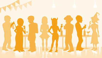 Halloween Party Silhouette