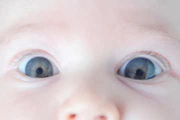 Close-up of little baby face