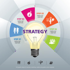 BULB ICON WITH IDEA CONCEPT INFO GRAPHIC