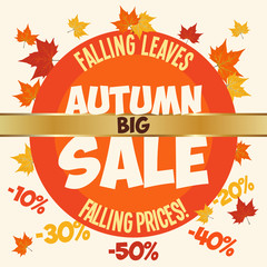 Big autumn sale poster