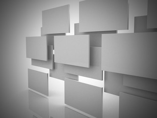 3d overlapping rectangles isolated over a white background