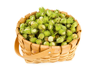 hazelnuts in a basket
