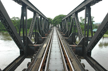 bridge train cross river