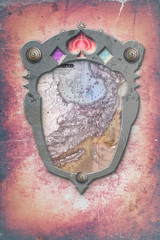 Background with old frame and stamp © Rosario Rizzo