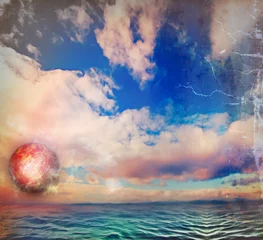Gordijnen Grungy sky and sea © Rosario Rizzo