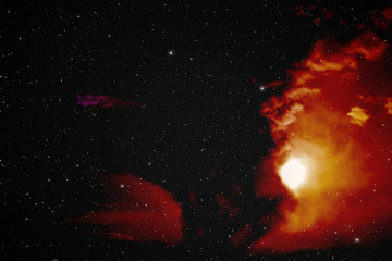 Space with nebula and bright stars. © Vladimir Arndt