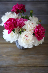 beautiful bouquet of peonies