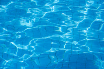 Pool blue water surface