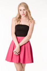 Portrait of beautiful blonde woman