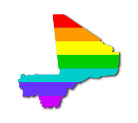 Obraz premium Mali - Rainbow flag pattern
