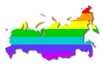 Russia - Rainbow flag pattern