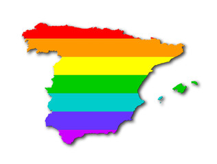 Spain - Rainbow flag pattern