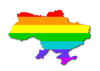 Ukraine - Rainbow flag pattern