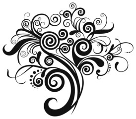 Floral graphic design element