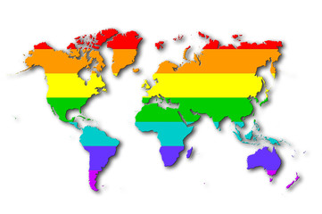 Obraz premium World - Rainbow flag pattern