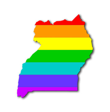 Uganda - Rainbow flag pattern