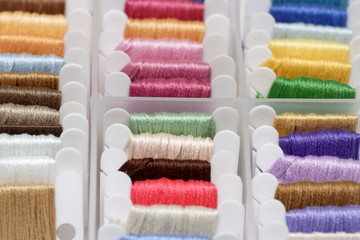 Embroidery floss sorting box