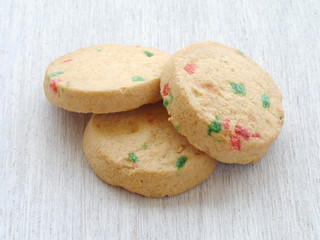 cookies with wooden background