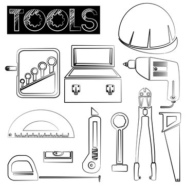 tools icons, sketch design