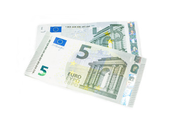 Obraz na płótnie Canvas New five Euro banknote