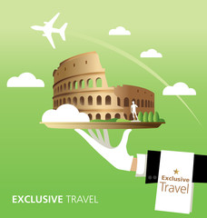 Exclusive, Colosseum, Italy, Rome, Travel, Typography
