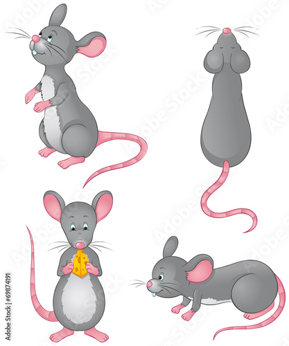 "niedliche Mäuse Set Sammlung Kollektion" Stockfotos und lizenzfreie