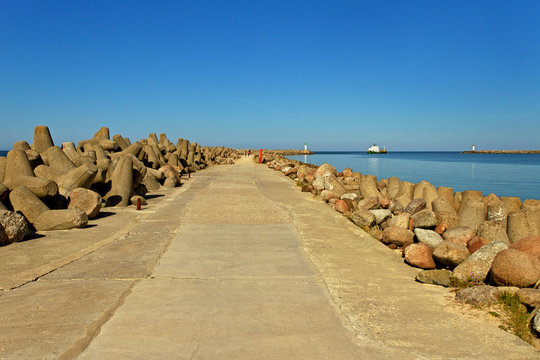 Sea gate in Venspils.