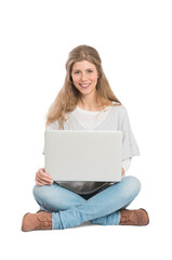 Happy Woman With Laptop