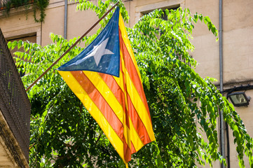 Estelada, the Catalan independentist flag