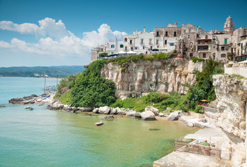 Old seeside town of Vieste in Italy