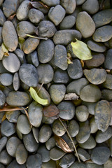 decorative floor pattern of a gravel stone