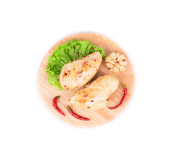 Grilled chicken fillet.