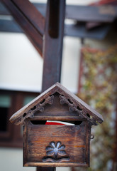 Cloes up of a mailbox on the street