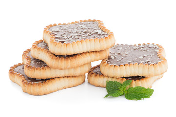 Fototapeta na wymiar Chocolate tart cookies