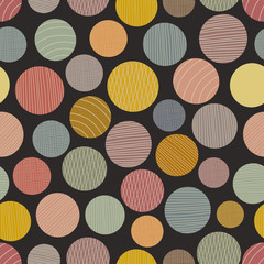 Abstract seamless pattern with large colored dots