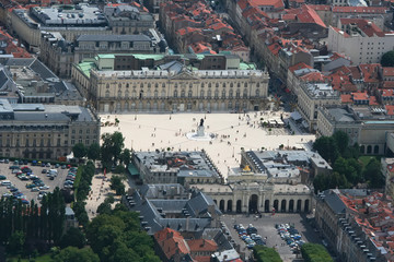 Vue aerienne de la place Stanilas - Nancy