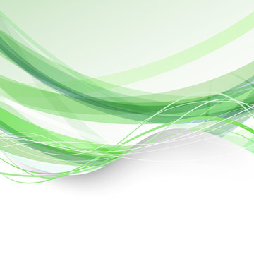 Border bright folder green swoosh background