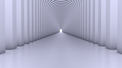 Abstract Modern Background, futuristic interior, columns Hall © mikiel