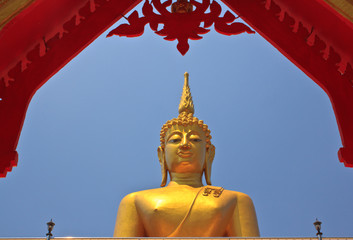 Obraz premium Buddha door image background in thailand