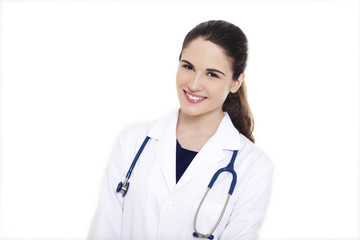 Doctora con estetoscopio