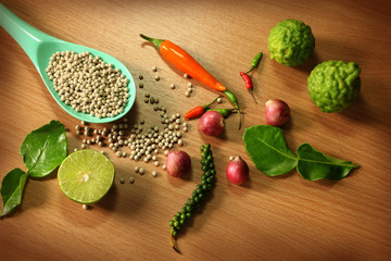 Ingredients for Thai Cuisine.